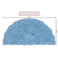 thumbnail image 3 of Home Weavers Bell Flower Bathroom Rug 100% Cotton Tufted U Shape Slice Rug, Soft Absorbent Bath Rugs, Non-Slip Bath Rug, Machine Washable, Bath Rugs for Bathroom, 17"x30" Slice Rug, Sky Blue, 3 of 8