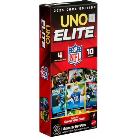 UNO Elite NFL 2025 Core Edition Booster Set Plus (40 Cards)