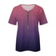thumbnail image 4 of Blusa informal con cuello en V y manga corta con estampado de verano para mujer con estilo OAVQHLG3B Store  lin121212, 4 of 5