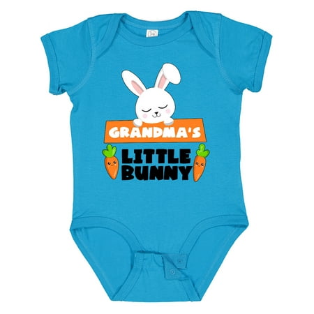 

Inktastic Grandma s Little Bunny Cute White Rabbit with Carrots Gift Baby Boy or Baby Girl Bodysuit