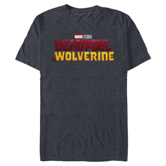 Marvel Studios Deadpool & Wolverine Official Movie Logo- Short Sleeve Blended T-Shirt for Adults - Customized-Navy Heather
