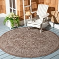 thumbnail image 3 of SAFAVIEH Courtyard Darin Traditional Indoor/Outdoor Area Rug, 5'3" x 7'7", Brown/Ivory, 3 of 11