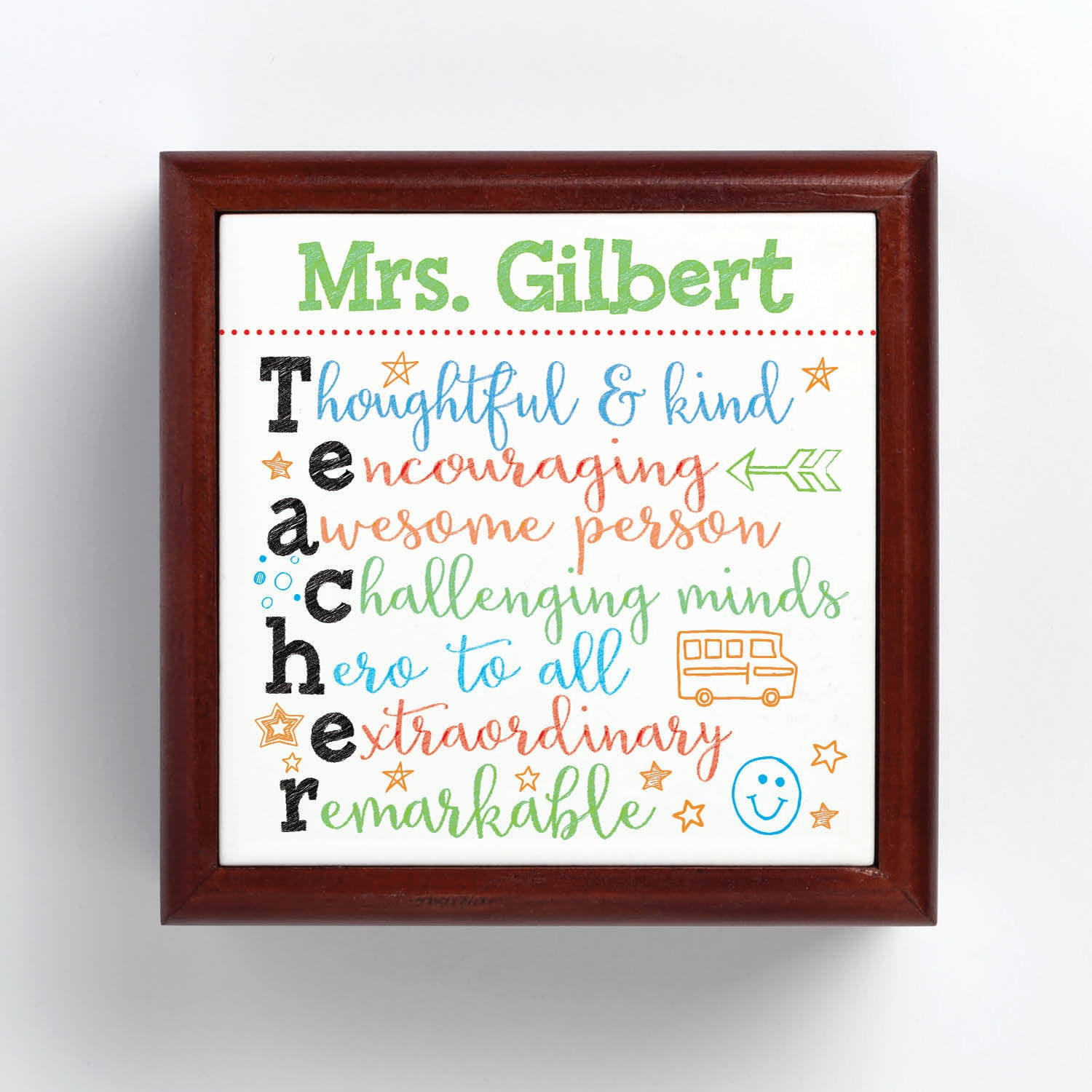 Teacher Appreciation Personalized Keepsake Box