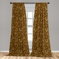thumbnail image 5 of Ambesonne Western Curtains, Horseshoe Motif Barn, Pair of 28"x95", Pale Yellow Brown, 5 of 5