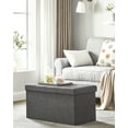 thumbnail image 7 of SONGMICS 30" Storage Ottoman Bench, Folding Ottoman with Storage Footstool Hold up to 660lb for Living Room Dark Gray, 7 of 7