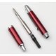 thumbnail image 3 of Pluma estilográfica JINHAO de 10 prensas retráctil de metal rojo (0.38 mm), 3 of 8