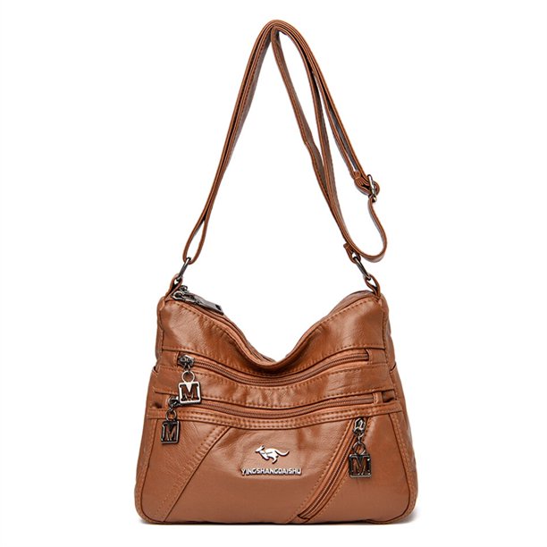Monederos y bolsos de lujo para mujer, cruzado con múltiples bolsillos bolso de hombro, de diseñador, de cuero suave, de alta calidad, 2022 Fivean unisex