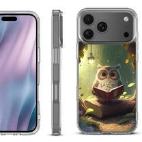 For iPhone 17 Pro Max Protective Shockproof Phone Case, by OneToughShield - Owl Reading