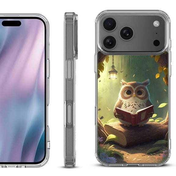 For iPhone 17 Pro Max Protective Shockproof Phone Case, by OneToughShield - Owl Reading