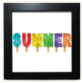 thumbnail image 1 of Summer English Word Popsicles Ice Black Square Frame Picture Wall Tabletop, 1 of 3