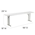 thumbnail image 6 of Emma + Oliver 8-Foot Granite White Plastic Folding Training / Seminar Table, 6 of 8