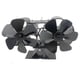 thumbnail image 4 of Wood Stove Fan Heat Powered Dual Silent Motors 6 Blades Non-Electric Heat Activated Fireplace Fan wi, 4 of 5