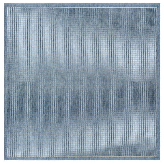 Couristan 7.5' Blue Square Saddlestitch Rug