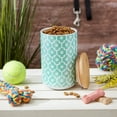 thumbnail image 6 of Bone Dry Lattice Pet Treat Jar Canister, Dishwasher Safe,4x6.5", Aqua, 6 of 7
