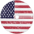 thumbnail image 1 of FMSHPON American Flag Tree Skirt Independence Day Xmas Christmas Tree Skirt Stand Mat for Holiday Party Decoration Indoor Outdoor 36 inches, 1 of 6