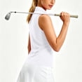 thumbnail image 6 of Fewfanhot Womens Tops Golf Shirt UPF 50+ Sleeveless Collared Shirts Quick Dry Tennis V-Neck Racerback Athletic Workout Tank, 6 of 9