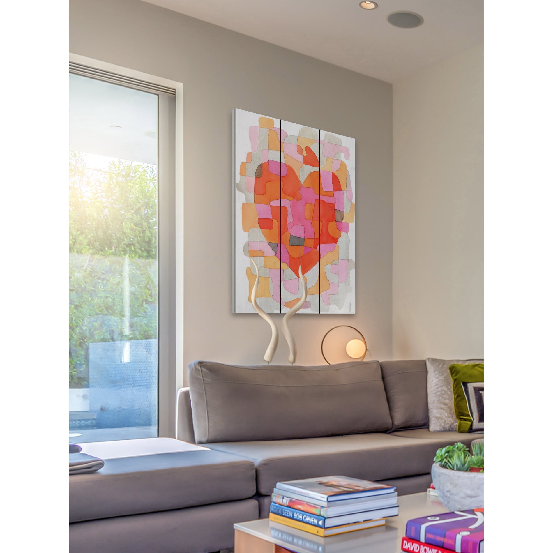 Marmont Hill "Splash of Heart" by Yolanta Gawlik Painting Art Print on White Wood