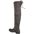 thumbnail image 4 of Women's Journee Collection Mount Wide Calf Over The Knee Boot Grey Faux Suede 6 M, 4 of 6