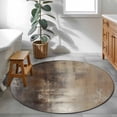 thumbnail image 3 of Round Rugs 4Ft, Brown Round Area Rug Washable Indoor Throw Carpet, Modern Abstract Art Oil Painting Ombre Soft Non Slip Circle Rug for Kitchen Nursery Room Home Decor Aesthetic, 3 of 8