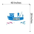 thumbnail image 4 of Boys Cute Sports Wall Decal Decoration Custom name Anchor Hook Fish Pole Bait Wall Décor Lasts Years and Easily Removable - Size: 40 In(W) x 28 In(H), 4 of 5