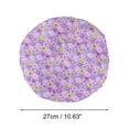 thumbnail image 2 of Unique Bargains 1 Pc Ditsy Floral Double Layer Shower Cap for Bathroom Purple PE Polyester, 2 of 6