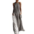thumbnail image 2 of ChaoHeng Summer Dresses for Women 2026 Sundresses for Solid Round Neck Spaghetti Strap Sleeveless Casual for Gray XL, 2 of 5