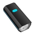 thumbnail image 2 of Bike Front Light with Horn, 250-Lumen USB Rechargeable Headlamp, IPX5 Waterproof Cycling Safety Light, 6-Hour Runtime for Night Riding/Hiking, 2 of 8