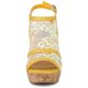 thumbnail image 2 of Sandalias De Cuña De Encaje Tacón De Plataforma Punta Abierta Para Mujeres Amarillo verd 38.5, 2 of 6