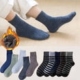 thumbnail image 2 of TELOLY 5Pairs Wool Socks Mens,Thickened Warmth Crew Socks for Men,Cozy and Protective Cold Days Warm Socks,Style2, 2 of 5