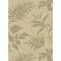 Warner Chandler Khaki Botanical Faux Grasscloth Wallpaper, 27-in by 27-ft, 60.8 sq. ft