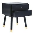 thumbnail image 3 of SAFAVIEH Lyla Mid-Century Retro Gold Cap Nightstand Navy / Gold, 3 of 12