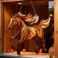 thumbnail image 7 of LSLJS Stained Glass Window Hanging, Galloping Horses Sun Catcher for Door Home Decor Stained Glass, Gifts for Horse Lovers, Vintage Western Cowboy Rear Mirror Car Accessories, 7 of 7