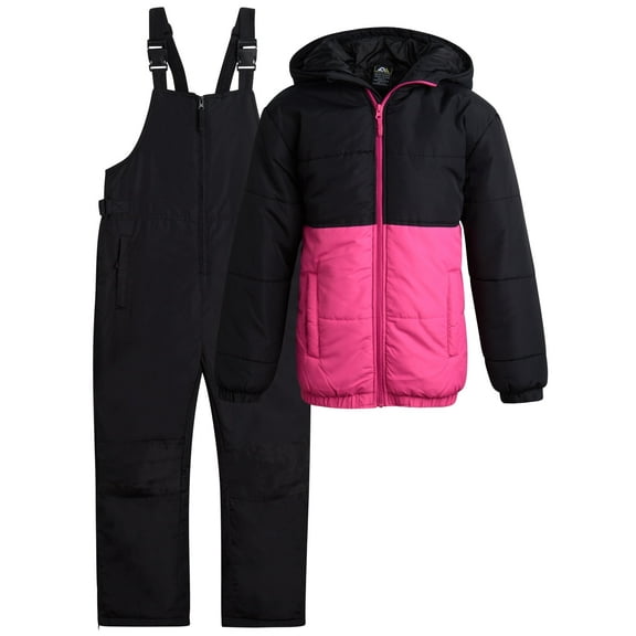 Arctic Hero Kids' Ski Set – 2 Piece Unisex Insulated Waterproof Snow Bib & Hooded Jacket (4-18)
