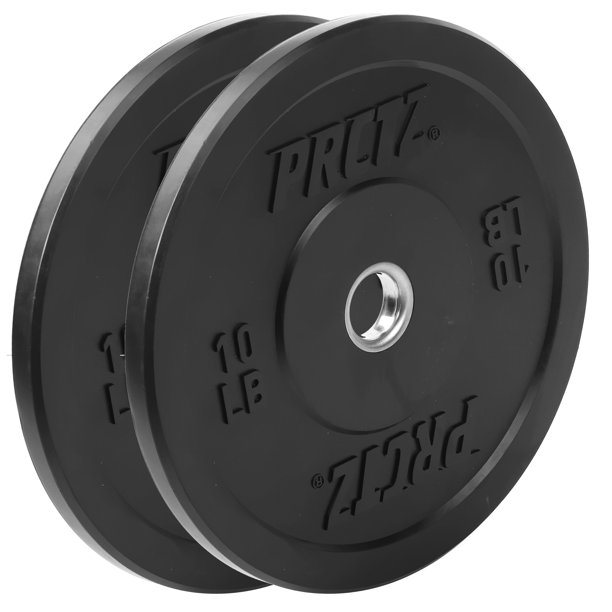 PRCTZ 10 Lb. Bumper Plate Weight Set, Fits 2 In. Diameter Barbell, Available in 1045 Lb