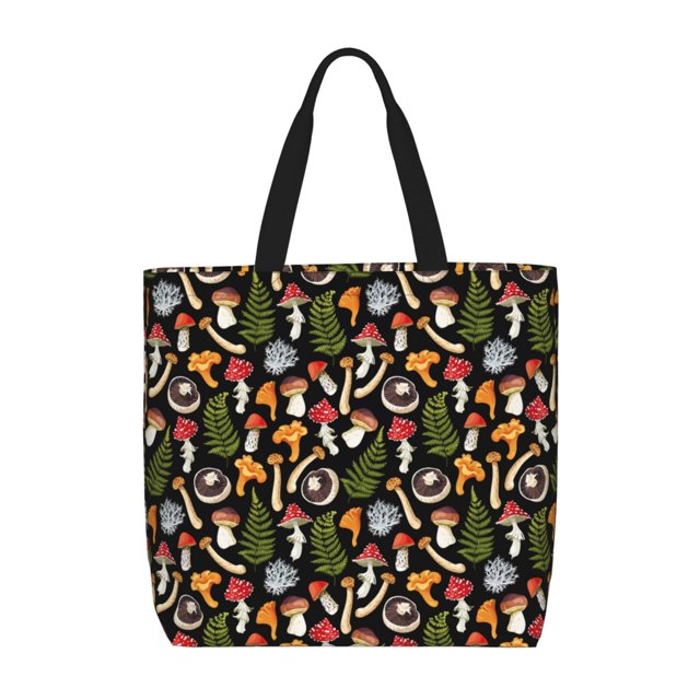 Balery Mushrooms Bolsa de Mano para Mujeres con Cremallera, Bolsa de Gimnasio con Compartimentos, Bolsa para Laptop, Bolsa para Trabajo
