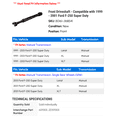thumbnail image 2 of Front Driveshaft - Compatible with 1999 - 2001 Ford F-250 Super Duty 2000, 2 of 2
