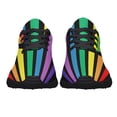 thumbnail image 3 of Unisex Rainbow Sneakers, LGBT Shoes for Men Women Lightweight Breathable Running Shoes Black Size 6, 3 of 7