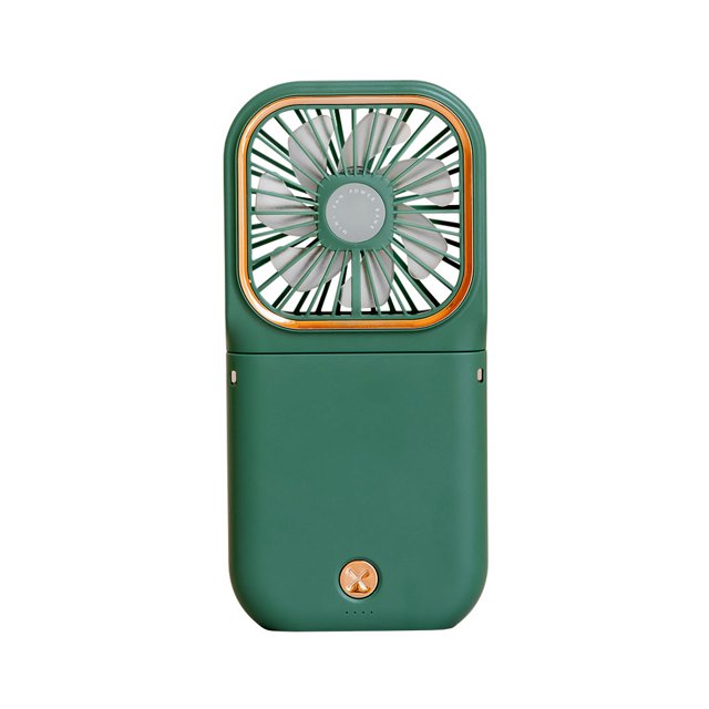 Ventilador de enfriamiento Ventilador colgante para el cuello plegable Soporte para teléfono con enfriador de aire recargable ajustable USB, Verde Yuarrent HA004861-04B