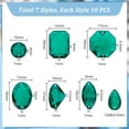 thumbnail image 2 of 70pcs 7 Styles Sew On Rhinestones Green Crystals Sewing Gems Jewels Triangle/Teardrop/Oval/Rectangle Flatback Rhinestones Sew On Bead for Clothes Wedding Dress Costume Garment DIY Crafts DIY, 2 of 6