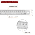 thumbnail image 2 of Steel Ruler 60cm 24 Inch Aluminum with Conversion Table, 2 Pieces, 2 of 6