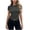 Dark Gray, variant on Short Sleeve Tops for Women Crew Neck Basic Solid Color Slim Fit T-Shirts Casual Summer Tees with Built-in Bra