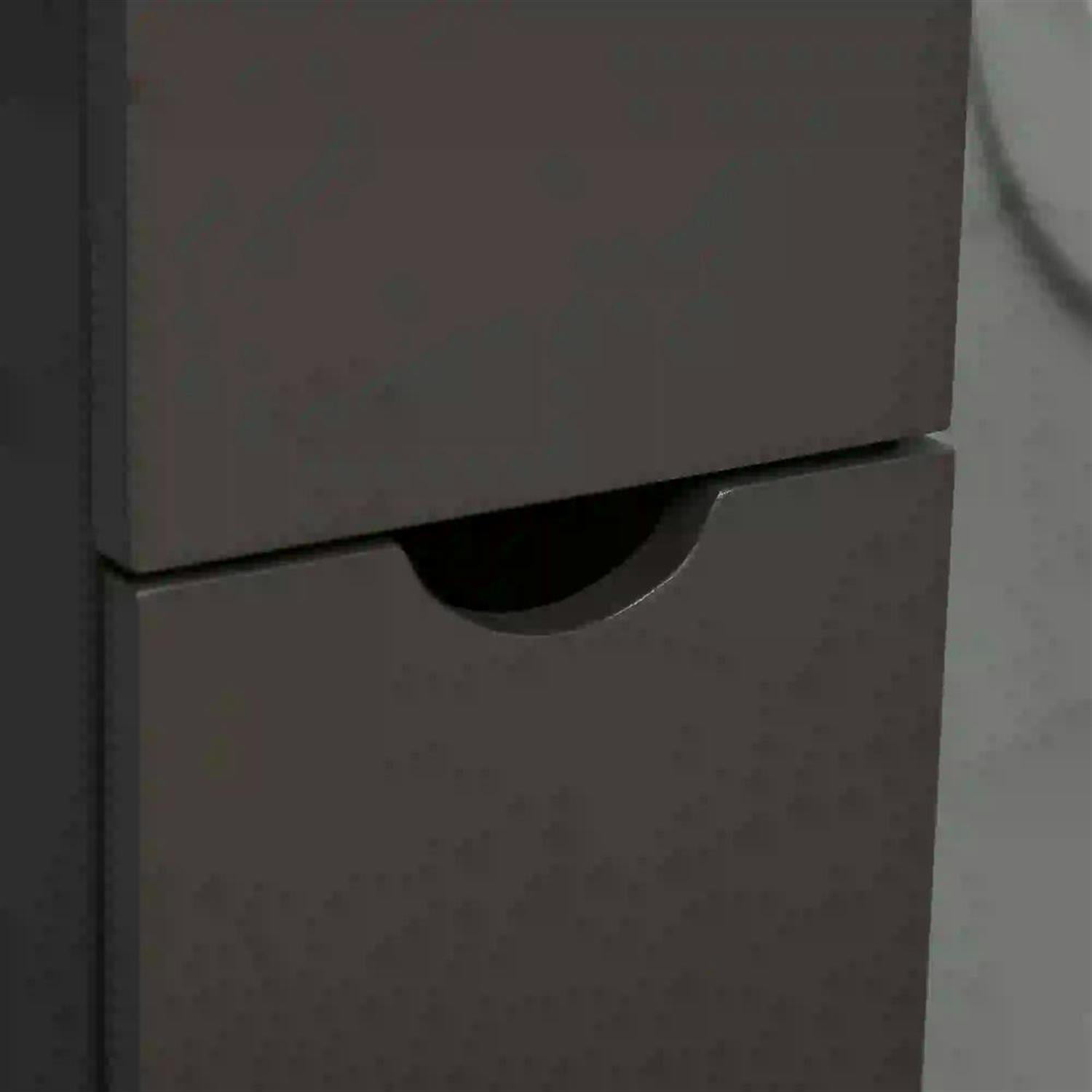 Demi Bonn Bathroom Floor Storage Cabinet, Bathroom Storage Unit, Freestanding Narrow Side Cabinet with 2-Tier Shelf and Drawers, Brown