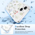 thumbnail image 4 of Shiqi-pour Étui iPhone 15 Plus Compatible avec MagSafe Étui Magnétique Forte Transparente Florale pour Femmes Filles Étui Rigide Mince Protectrice pour iPhone 15 Plus 6.7 Pouces(Clair/marguerite), 4 of 4