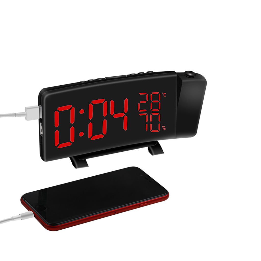 NEW LED Hello Kitty Projection Alarm Clock Radio Digital Tuning+Battery Back up 