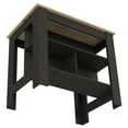 thumbnail image 3 of 27.5Inch Kitchen Island Table with Storage for Home, Kitchen and Dining Room, 2 Shelves, Black&Natural, 3 of 7