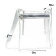 thumbnail image 3 of Hiroekza Clear Backpack Transparent Messenger Bag Inner Pocket and Shoulder Strap Sports Events Music Festival Stadium Inspection- Bag Beach Bag Crossbody Bag for women, 3 of 8
