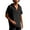 Z-634 Black, variant on Gray Mens Short Sleeve Hood Outfits for Man Faux Linen Pleated with Hood Paperbag Basic Fall Summer Button 2026 Clothing Y2K M