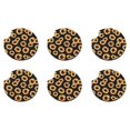 thumbnail image 1 of 6pcs Chic Sunflower Pattern Coaster Anti-skid Cup Mat Practical Cup Pad for Car, 1 of 2