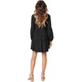 thumbnail image 5 of Womens Tunic Dress Long Sleeve V Neck Casual Loose Flowy Swing Shift Dresses Black Polka Dots S, 5 of 9