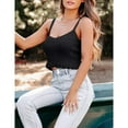 thumbnail image 4 of Womens Sleeveless Halter Crop Top Knit Sweater Vest Ribbed Camisole Tank Tops, 4 of 5